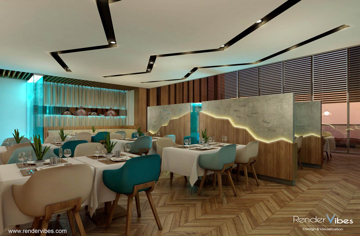 restaurant dining room rendering