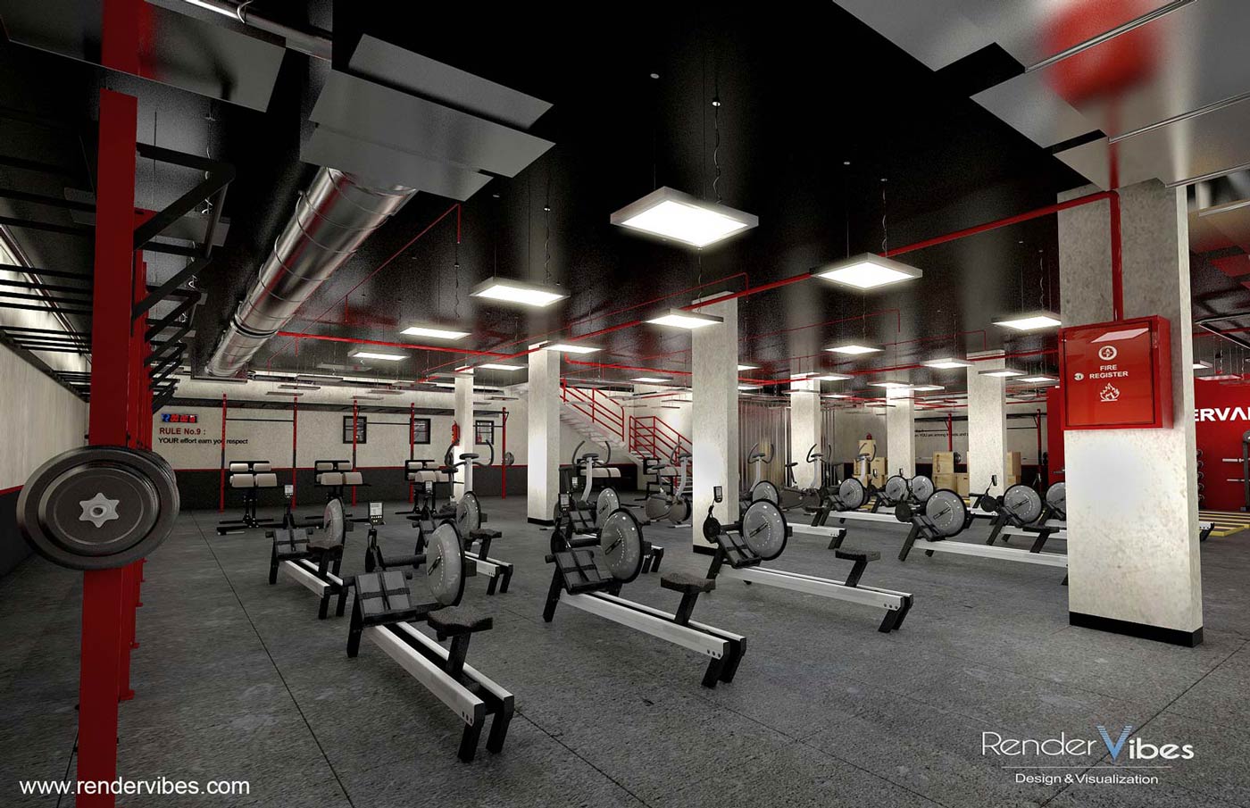 Crossfit Gym Project 3D Renderings - Render Vibes Visualization