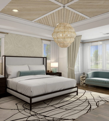 These 3d renderings were created to showcase the interior design of a master bedroom located in the USA as a part of an architectural visualization project rendered by render vibes visualization