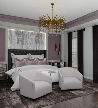 Primary bedroom 3d renderings located in USA interior archviz architectural visualizatin 3d render vibes