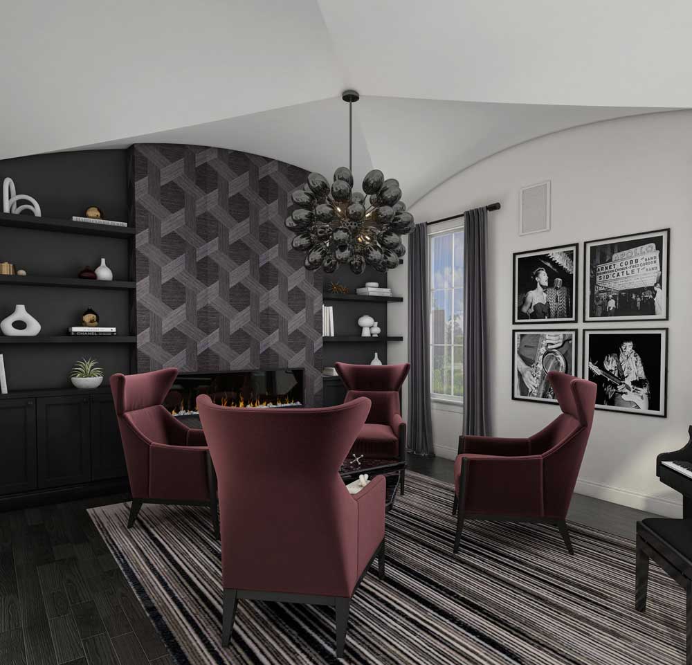 3D visualization of a contemporary home designed for the sophisticated Washington D.C. lifestyle viusalized by Render Vibes Visualization